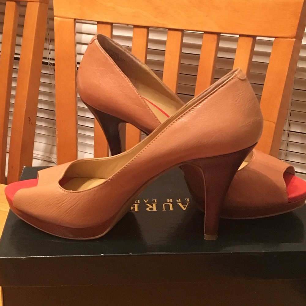 Nine West Danee Platform Heels, Camel, size 9